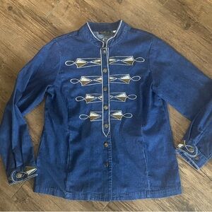 John Mackie Blue Embroidered  S